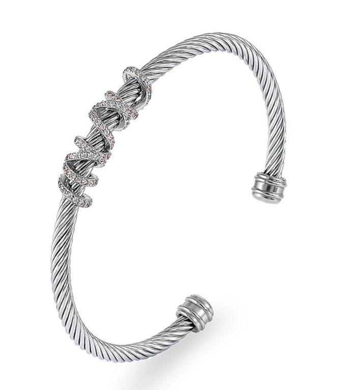 Brazalete diamond threaded open