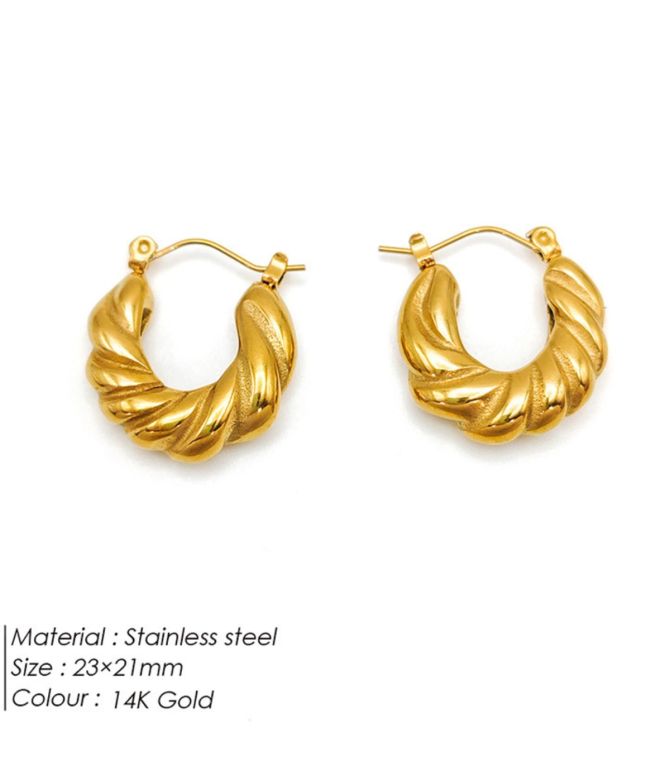 Aretes gold twist