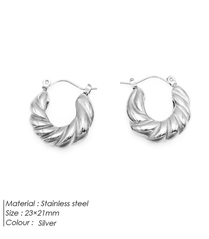 Aretes silver twist