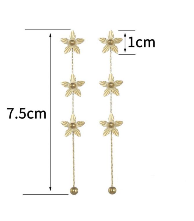 Aretes small flower tassel