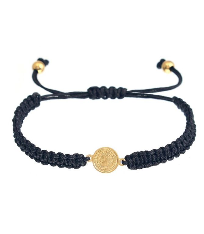 Brazalte black cord braided