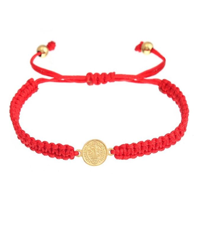 Brazalete red cord braided