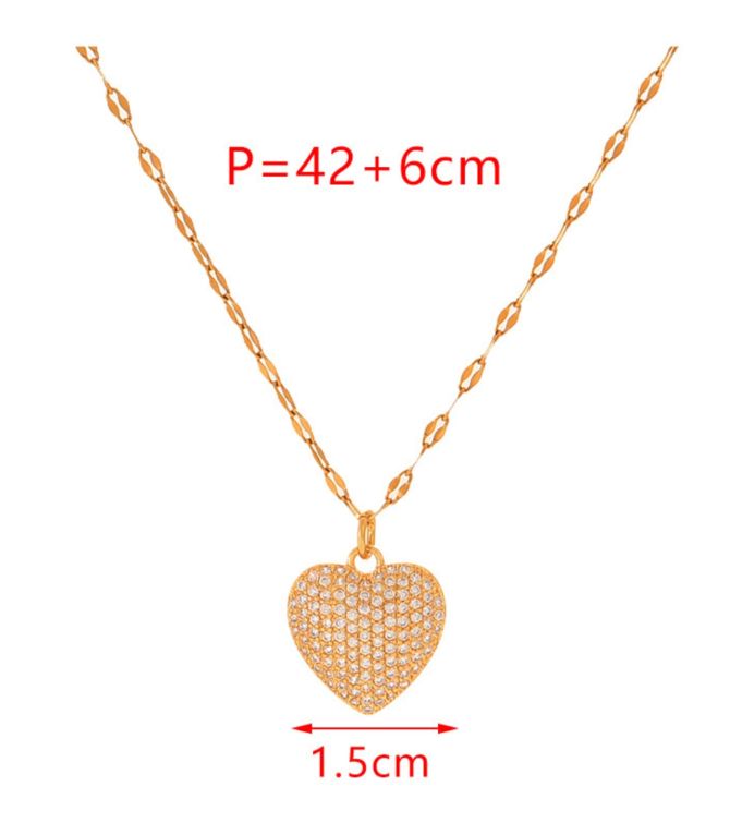 Collar gold zirconium love