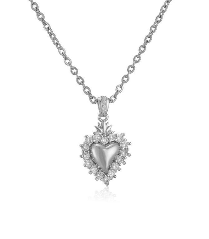 Collar silver heart