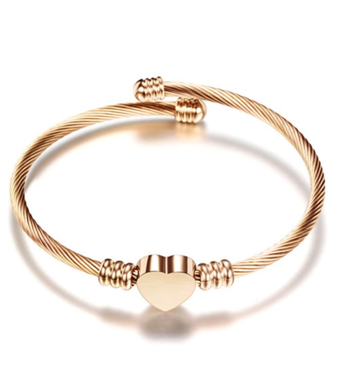 Brazalete rose gold trenzado