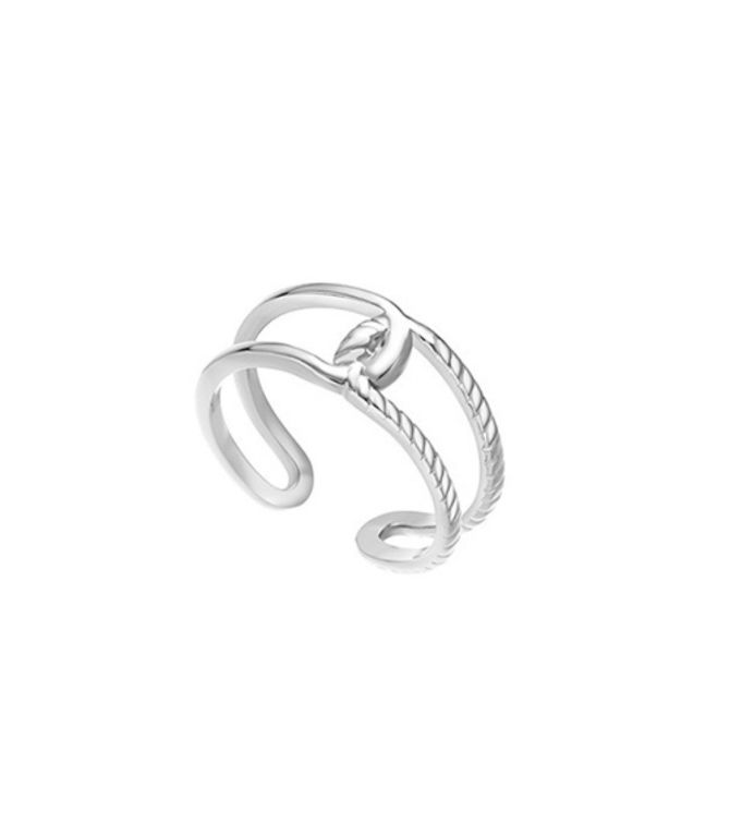 Anillo plata double cutout