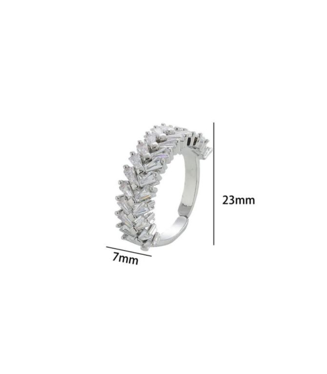 Anillo plata zirconias