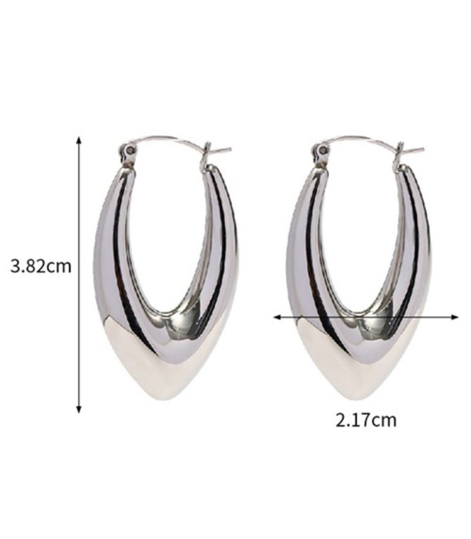 Aretes plata geométricos