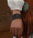 Set brazalete turquoise beaded