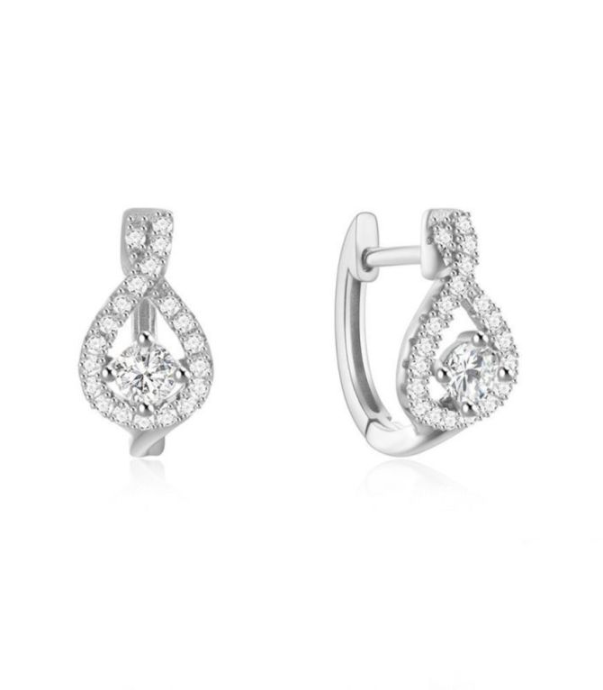 Aretes S925 silver drop shaped