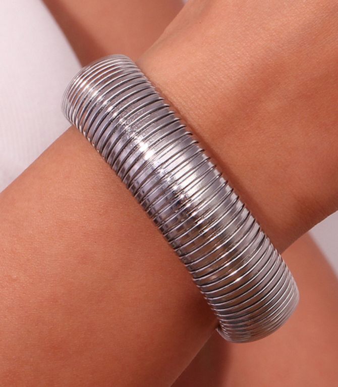 Brazalete plata ancho