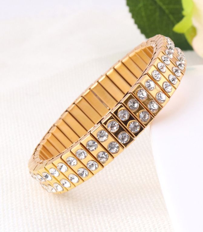 Brazalete double row diamond