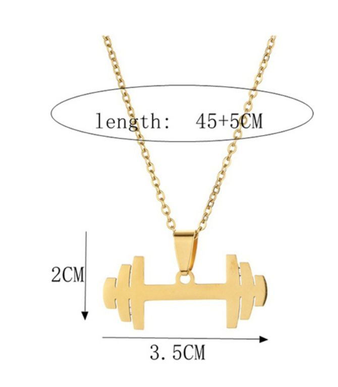 Collar dorado mancuernas