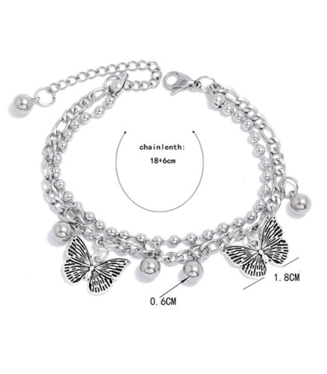 Brazalete butterfly bell multilayer