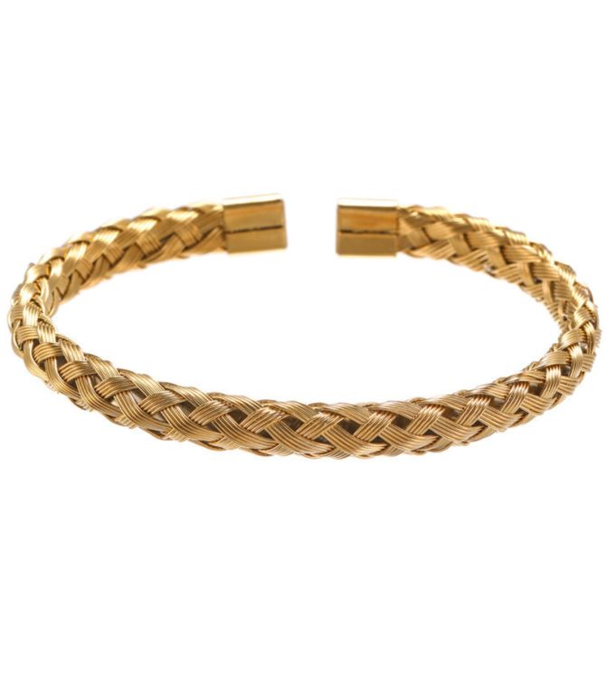 Brazalete hombre dorado twist