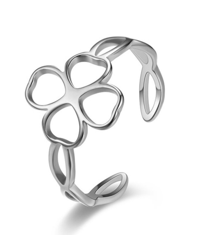 Anillo clover plata