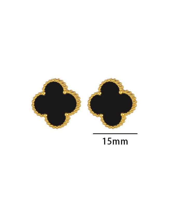 Aretes clover negro