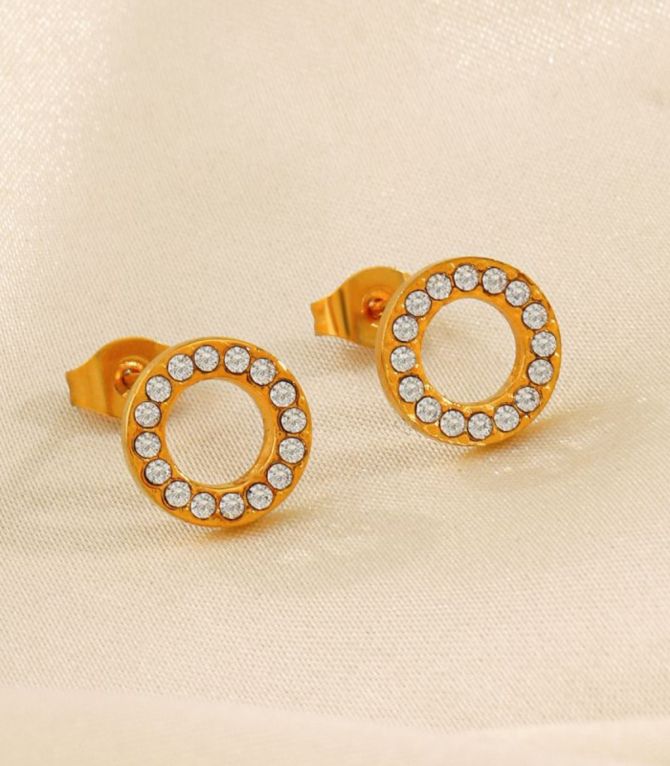 Aretes diamond round stud