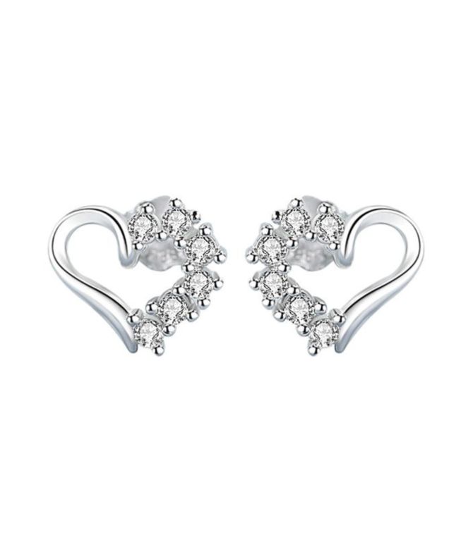 Aretes silver s925 diamond love