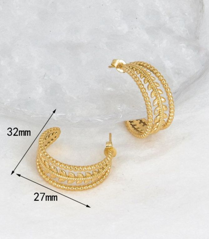 Aretes gold multilayer