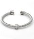 Brazalete silver diamond threaded