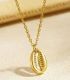 Collar concha dorado