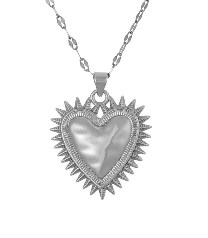 Collar corazón plata