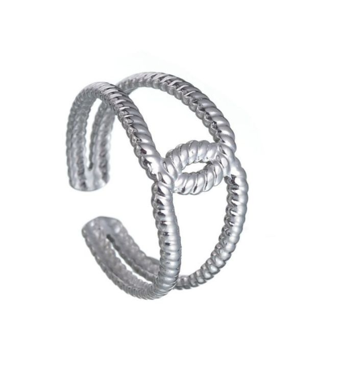 Anillo silver hollow open