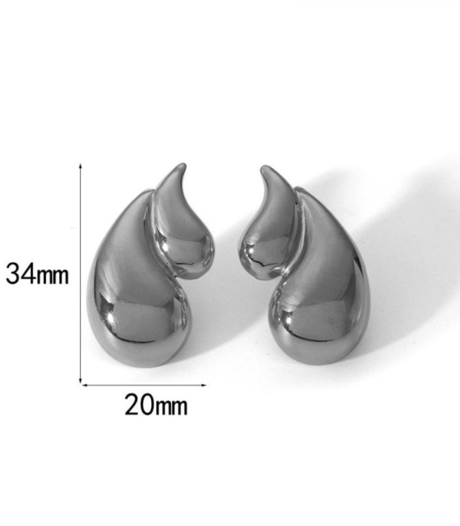 Aretes silver water drop