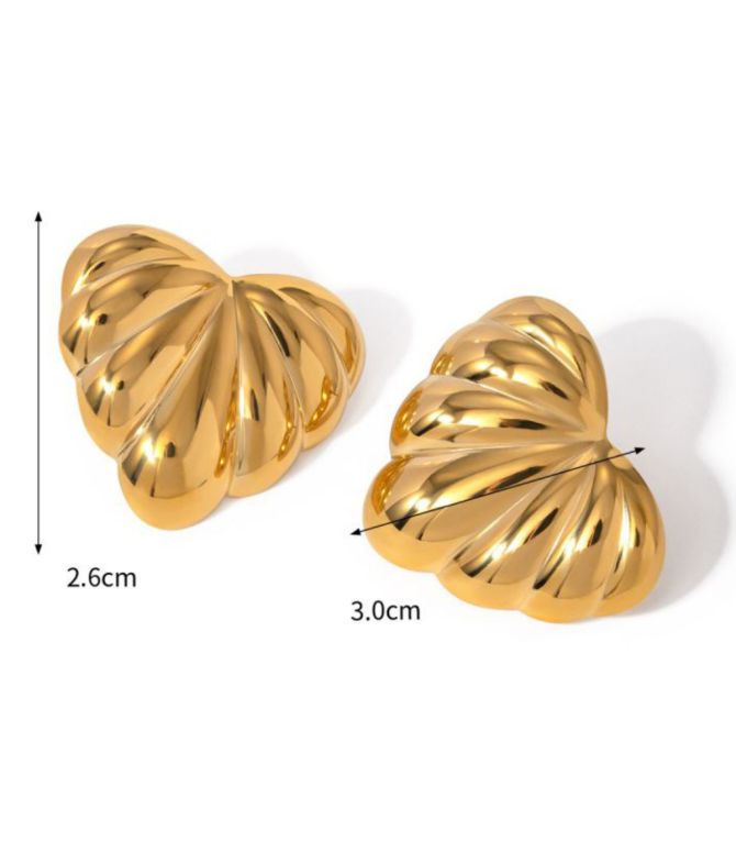 Aretes gold geometric