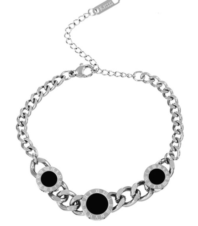 Brazalete silver black