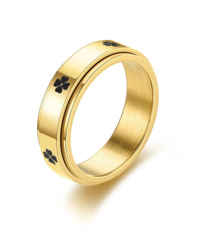 Anillo gold clover 8