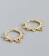 Aretes S925 gold hollow pattern