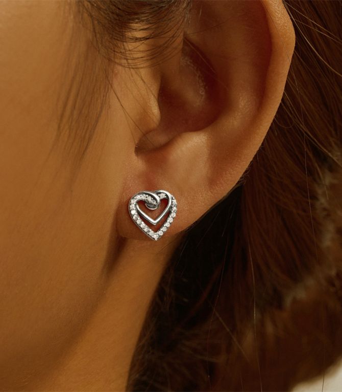 Aretes S925 diamond love