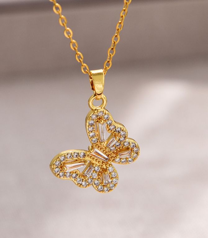 Collar zirconium butterfly