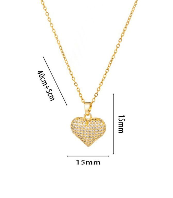 Collar gold diamond love