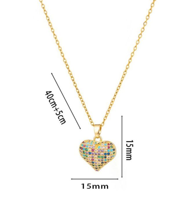 Collar diamond love multicolor