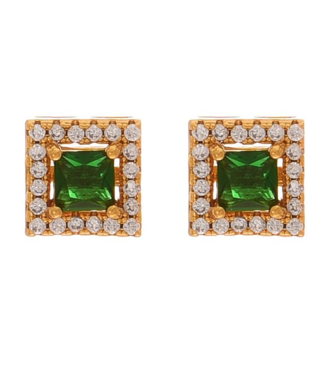 Aretes gold zircon square