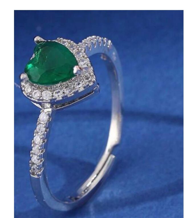 Anillo green diamond love