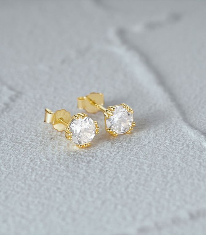 Aretes S925 gold stud