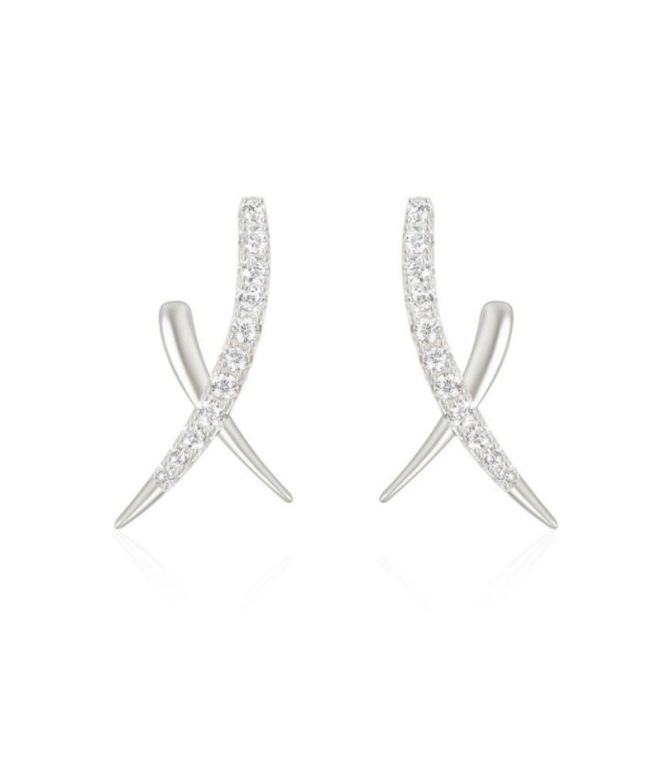 Aretes S925 diamond cross