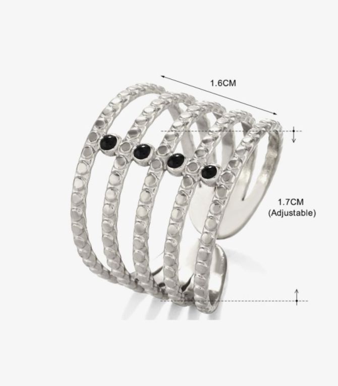 Anillo abierto plata line