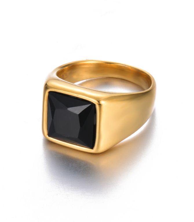 Anillo black square 7