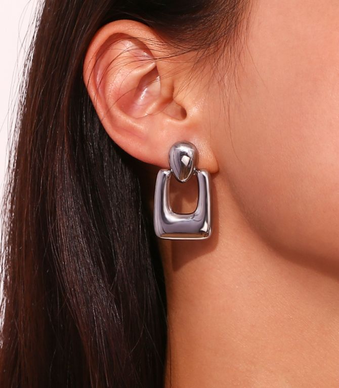 Aretes silver hollow