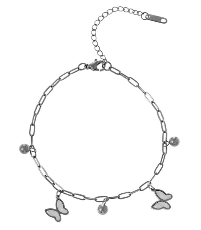 Brazalete plata mariposas