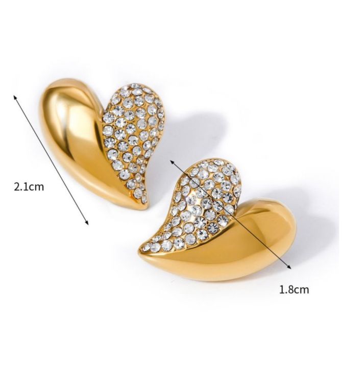 Aretes diamond heart