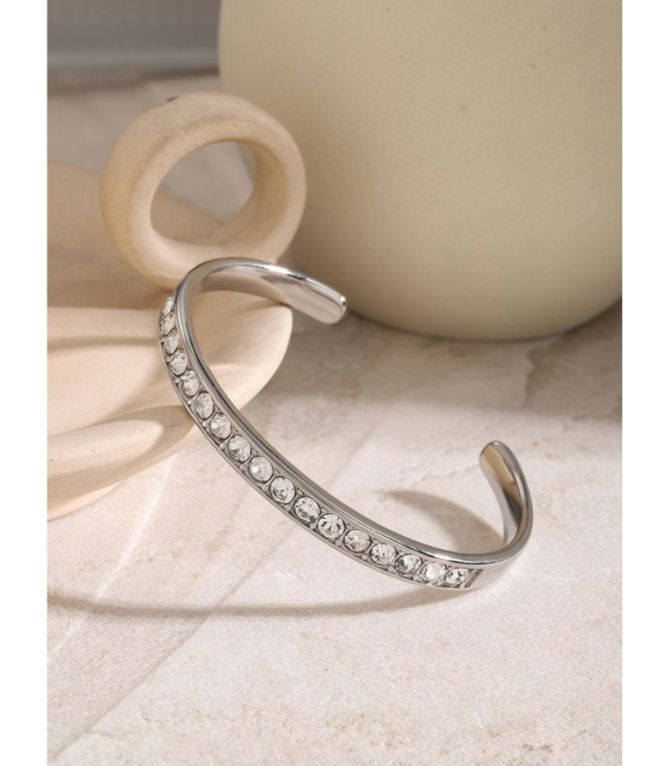 Brazalete silver geometric cuff