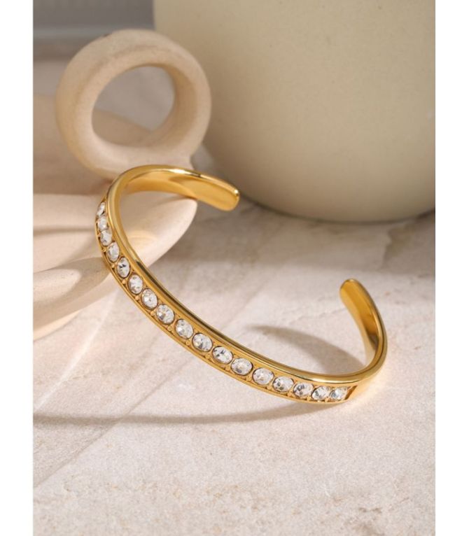 Brazalete gold geometric cuff