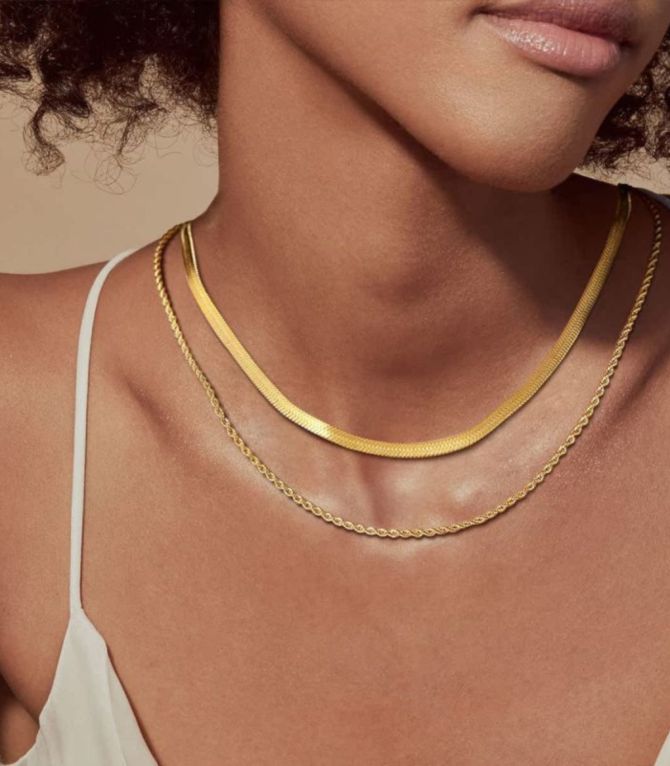 Collar gold double layer