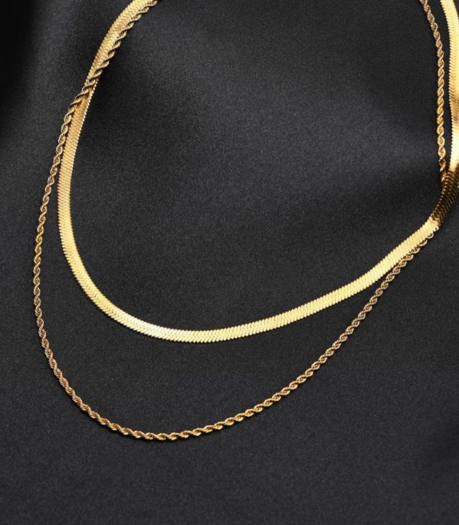 Collar gold double layer